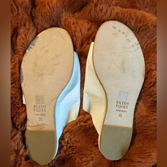 Eileen Fisher - Ty Washed Leather Slide - White - US 7.5 - Picture 3 of 6